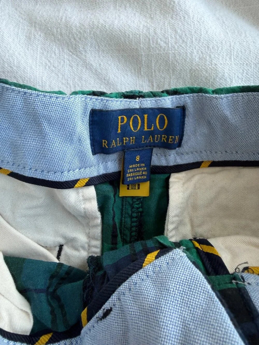 Boys Polo Ralph Lauren Plaid Bermuda Shorts
